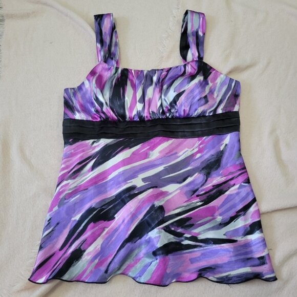 IZ Byer | Y2k Brush Print Cami - Picture 1 of 4